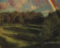 夕影 1917 年 コンスタンティン ソモフ 森の木 風景
